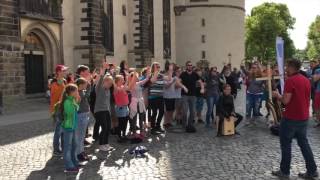 FlashMob vor der Schlosskirche in Wittenberg  Jugend des neuapostolischen Kirchenbezirks Leipzig [upl. by Galliett]