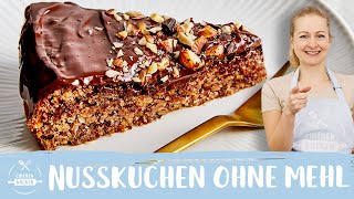 Nusskuchen ohne Mehl 🌰  Saftiger Nusskuchen  Kuchen ohne Mehl 🤩 🙌 I Einfach Backen [upl. by Ekram]