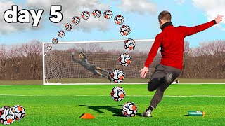 Learning the KNUCKLEBALL FREEKICK in only 5 Days [upl. by Nosnibor]