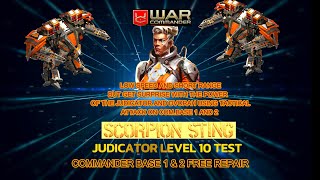 WAR COMMANDER DVORAH amp JUDICATOR TEST IN COM BASE 1 amp 2 FREE REPAIR [upl. by Mccullough]