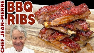 The Best Oven Roasted BBQ Ribs  Chef JeanPierre [upl. by Jamilla]