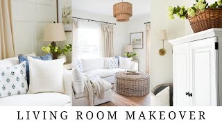 Living Room Makeover  Cozy Cottage Decorate with Me  Living Room Ideas [upl. by Rapp]