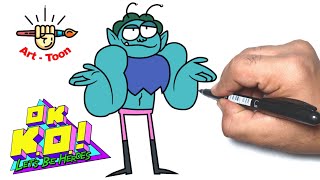 how to draw Radicles from ok ko lets be heroes step by step easy [upl. by Cthrine]