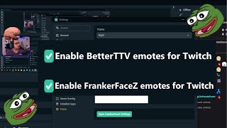 How to enable BTTV amp FrankerFaceZ emotes in Streamlabs OBS [upl. by Salhcin]