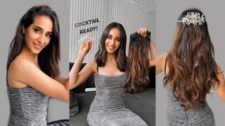 Get Sangeeth Ready With Us  Hair Extensions For Short Hair  Blend Hair Extensions Like A Pro [upl. by Erbas]