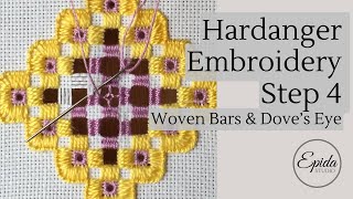 Hardanger Embroidery Tutorial part 4  Woven Bars amp Doves Eye [upl. by Aroon]