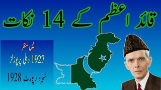 14 Points of Quaid E AZAM 1929  قائد اعظم کے 14 نکات  Jinahs fourteen points 1929 [upl. by Alli]