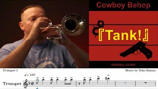 TANK Cowboy Bebop Lead Trumpet SCREAMER VERSION Play Along Sheet Music June 2021 [upl. by Fahey]