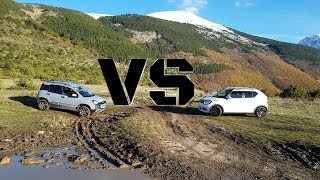 Fiat Panda Cross 4x4 vs Suzuki Ignis 12 HYBRID 4WD  VS [upl. by Garrick140]