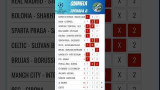 Quiniela Jornada 8 Temporada 2425 155 [upl. by Starlene707]