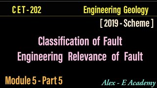 CET 202  Engg Geology  Module 5  Lec 5  Classification of Faults amp Its Engg Relevance  S4 KTU [upl. by Neelasor245]