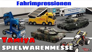 Fahrimpressioen  Tamiya präsentierte Neuheiten  Spielwarenmesse [upl. by Boggers]