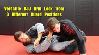 Versatile BJJ Arm Lock from 3 Different Guard Positions [upl. by Jerrylee]