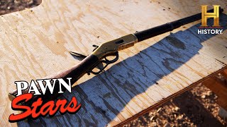 Pawn Stars Seller MISSES BULLSEYE with First Winchester Ever Made Season 21 [upl. by Nnek]