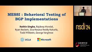 NSDI 24  MESSI Behavioral Testing of BGP Implementations [upl. by Inig]