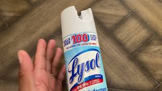 Lysol Disinfectant Spray Review Sanitize amp Deodorize Rooms [upl. by Dorahs]