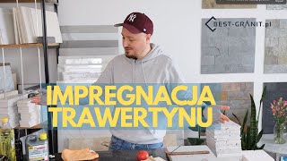 TRAWERTYN impregnacja jak czyścić test zabrudzeń [upl. by Oizirbaf]