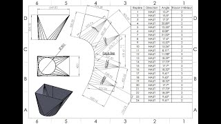 Tôlerie  Surface composé déplié mise en plan tableau des plis et cotation sur SolidWorks [upl. by Shakespeare]