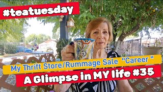 MY Thrift StoreRummage SALE quotcareer quotA Glimpse in MY life 35■teatuesday rummagesale thrift [upl. by Yattirb]