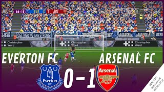 EVERTON vs ARSENAL 01 MATCH HIGHLIGHTS • Video Game Simulation amp Recreation [upl. by Etheline489]