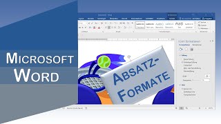Word  Absatzformate [upl. by Airdnoed]