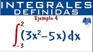 Integrales definidas  Ejemplo 4 [upl. by Tamar]