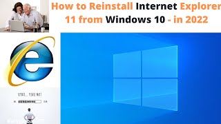 how to reinstall Internet Explorer 11 in windows 10  How to Download and Reinstall IE on Windows 10 [upl. by Bow513]