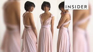 Transforming bridesmaid dress can be worn 15 different ways [upl. by Castor]