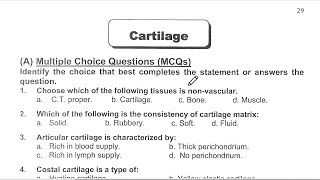 Cartilage MCQ  Histology  دعبدالوهاب [upl. by Adnot]