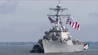 USS Carney will return to Naval Station Mayport Sunday morning after 7 month deployment [upl. by Yehudi765]