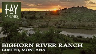 SOLD  Montana Ranch For Sale  Bighorn River Ranch  Custer MT [upl. by Nnalyrehs]