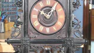 1880s Cuckoo Clock with Wood Plate Movement [upl. by Ethbin]