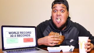 Fastest To Eat McDonalds Meal Wins £1000 WORLD RECORD [upl. by Nysa]