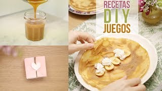 RECETA DE CRÊPES CAJA SORPRESA DIY Y JUEGOS DE MESA PARA 2  COLABORACIÓN [upl. by Acinorrev897]