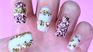 DIY Glitter Mod Podge Nail Art Design amp Polish [upl. by Prendergast]