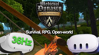 The BEST VR Open World Survival RPG on Meta Quest  Medieval Dynasty New Settlement Review [upl. by Shriner]