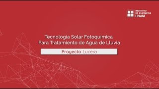 Tecnología solar fotoquímica para tratamiento de agua de lluvia [upl. by Neros]