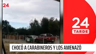 Hombre es abatido tras chocar y amenazar con cuchillos a carabineros en Osorno  24 Horas TVN Chile [upl. by Hannover]