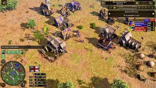 Germany Gets a Harquebusier Dragoon Rescue  Age of Empires 3 Definitive Edition Casted 2 vs 2 [upl. by Ten]