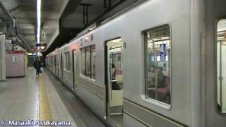 Tokyo Metro Series 03  Hibiya Lines Train  Hatchobori 【03101F】 [upl. by Algy]