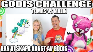 GODIS CHALLENGE TOMAS VS MALIN KAN VI SKAPA KONST AV GODIS [upl. by Mohammad]