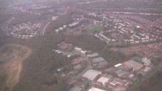 Descent over Leeds and landing at Leeds Bradford Airport [upl. by Silra]