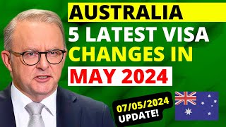 Australia 5 Latest Visa Changes in May 2024  Australia Visa Update [upl. by Reisfield856]