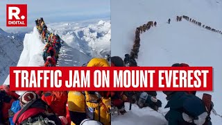 Video Of Traffic Jam On Mount Everest Surprises Netizens Heres What Explains The Rush [upl. by Dirgis]