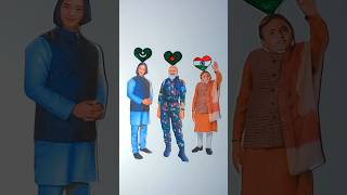 Pakistan 🇵🇰 Bangladesh 🇧🇩 India 🇮🇳  🇮🇳 Independence Day Drawing shorts art ashortaday [upl. by Rosanna]