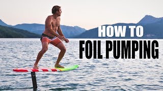 How to Foil pumping  Hydrofoil Surfing [upl. by Julina552]