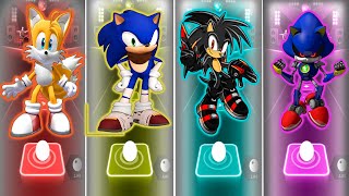 Tailes 🆚 Sonic 🆚 Black Sonic 🆚 Bad Sonic  Tiles Hop Battle 16 [upl. by Darrelle]