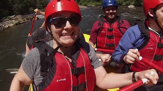 Chattooga River Rafting FLIP Bull Sluice Rapid [upl. by Esnofla]