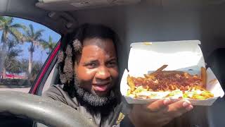 Checkers Fully Loaded Fries Review [upl. by Adiesirb569]