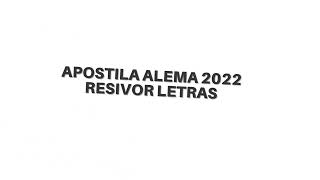 Apostila ALEMA 2022 Revisor Letras [upl. by Ahsekad]